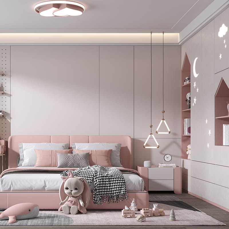 Cameră pentru fete, cremoasă, curbă, minimalistă, la comandă Starlight